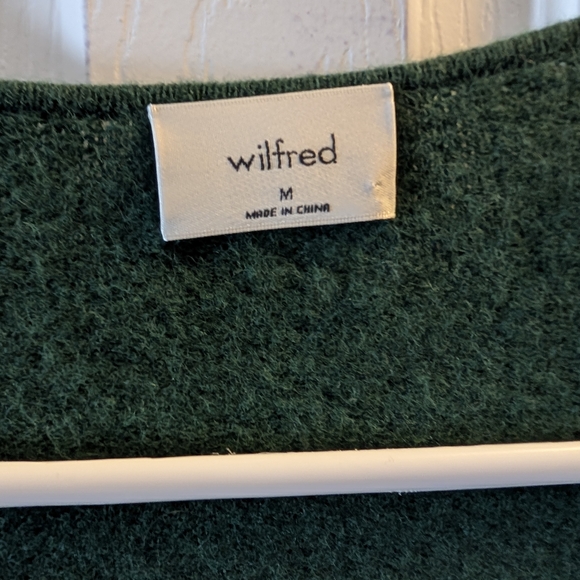 Wilfred Forest Green Long Sleeve V-Neck Sweater Dress - Picture 3 of 4
